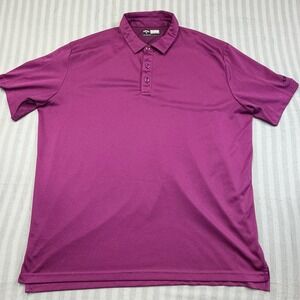 Callaway Polo Shirt Mens Size 2XL Purple Opti Dri Fit Golf Short Sleeve